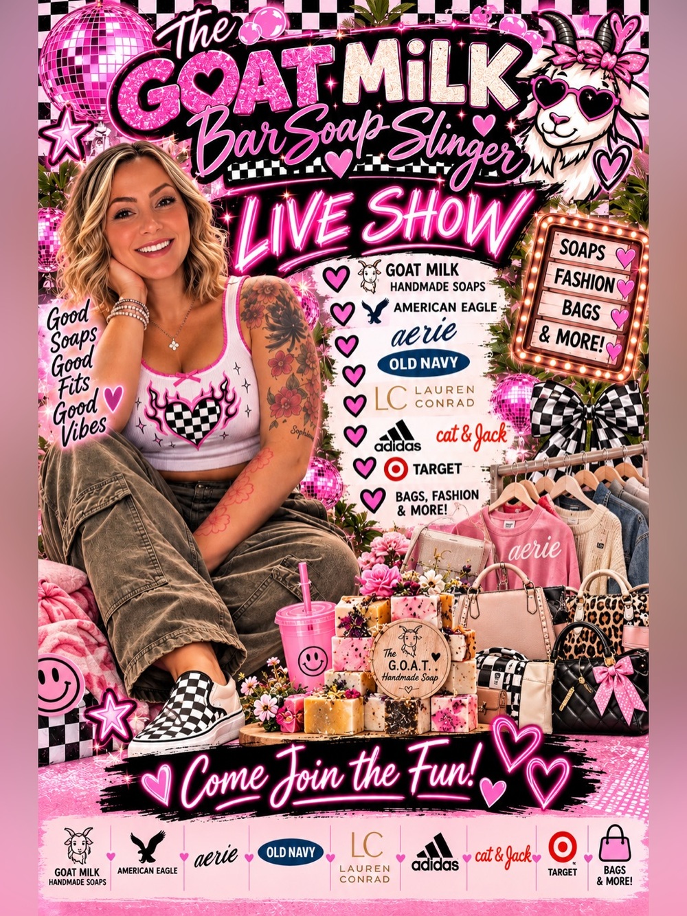LIVE SHOW FLYER American Eagle Aerie Target MK’s